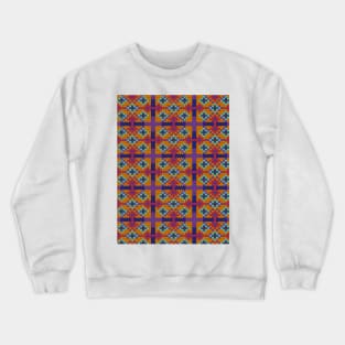 Multi-Color Knitting Pattern Crewneck Sweatshirt